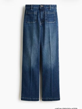 H & M  Wide-Leg Denim Jeans - Blue